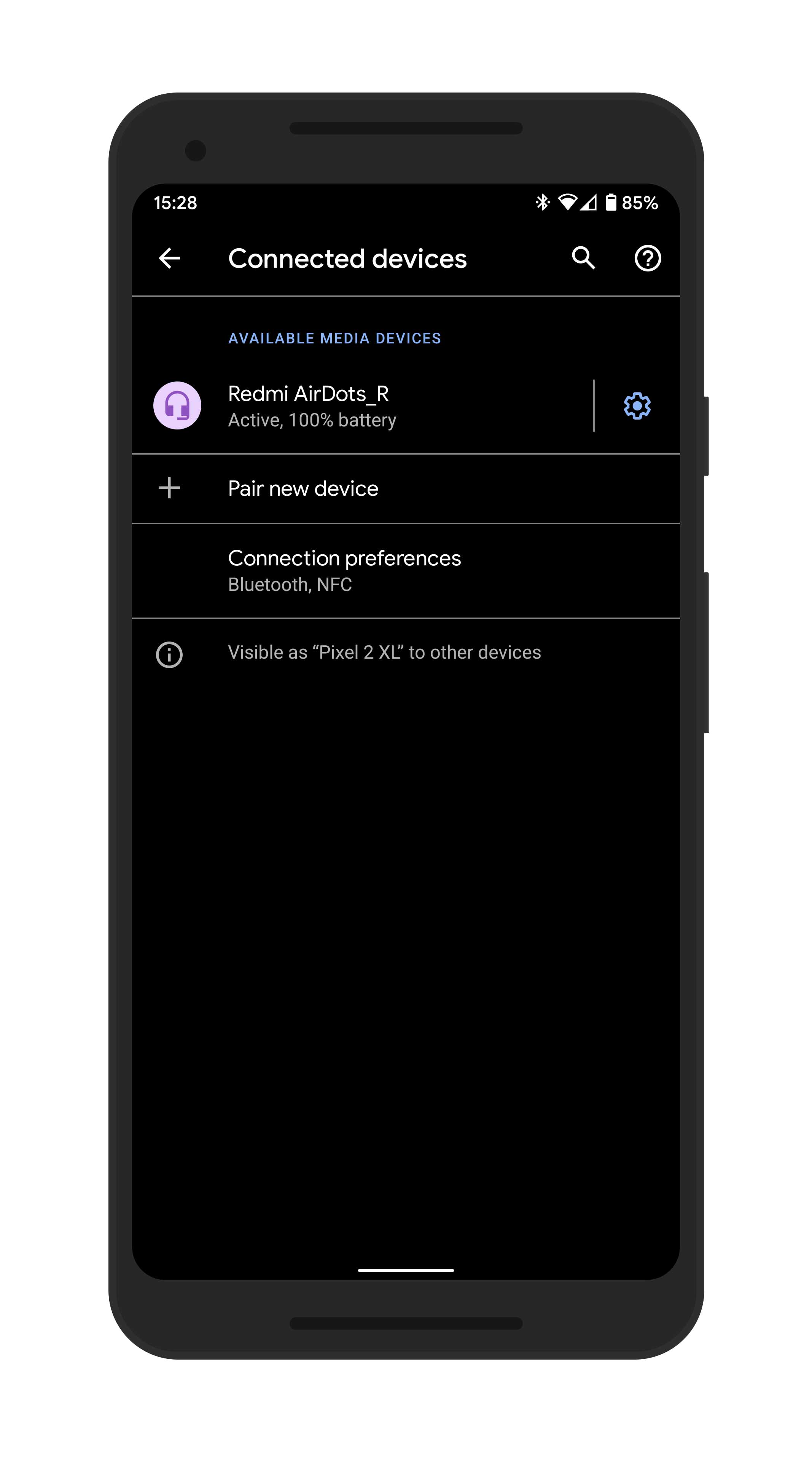 Redmi airdots on device